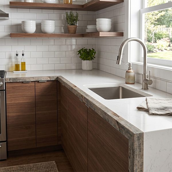 Pircher Bordo Preincollato per TOP Cucina Pietra Grado MM650X45 PZ2 - PIRCHER OBERLAND - Immagine 2
